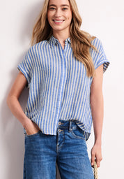 Leinenbluse gestreift