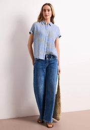 Leinenbluse gestreift
