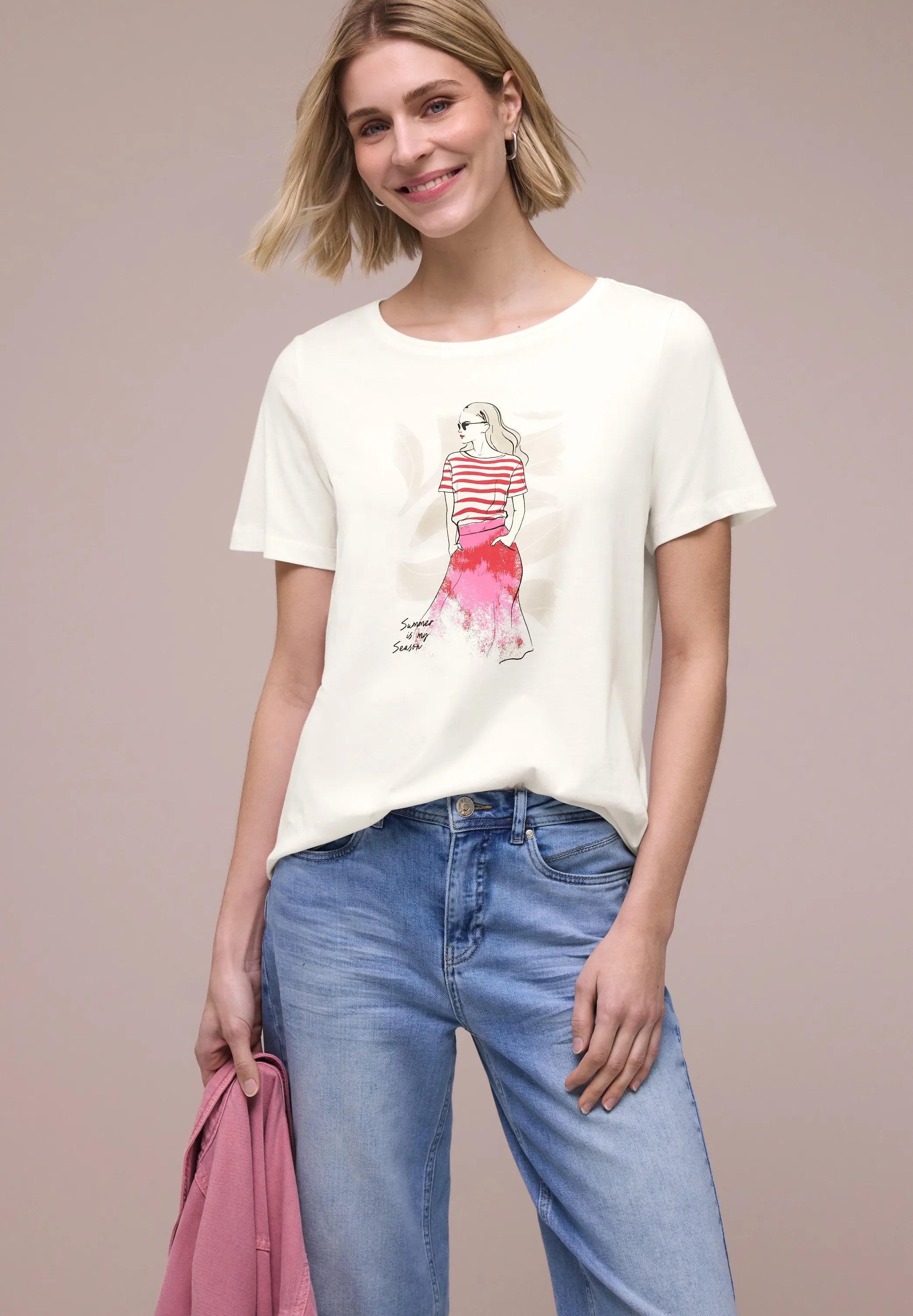T-Shirt aus Baumwollmix