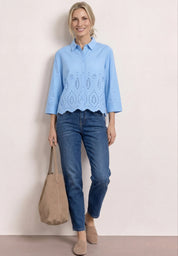 Bluse mit Shiffleydetails