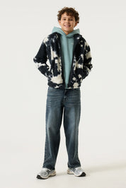 Fleecejacke mit Stehkragen