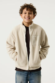 Fleecejacke mit Stehkragen