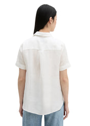Kurzarm-Leinenbluse Regular Fit