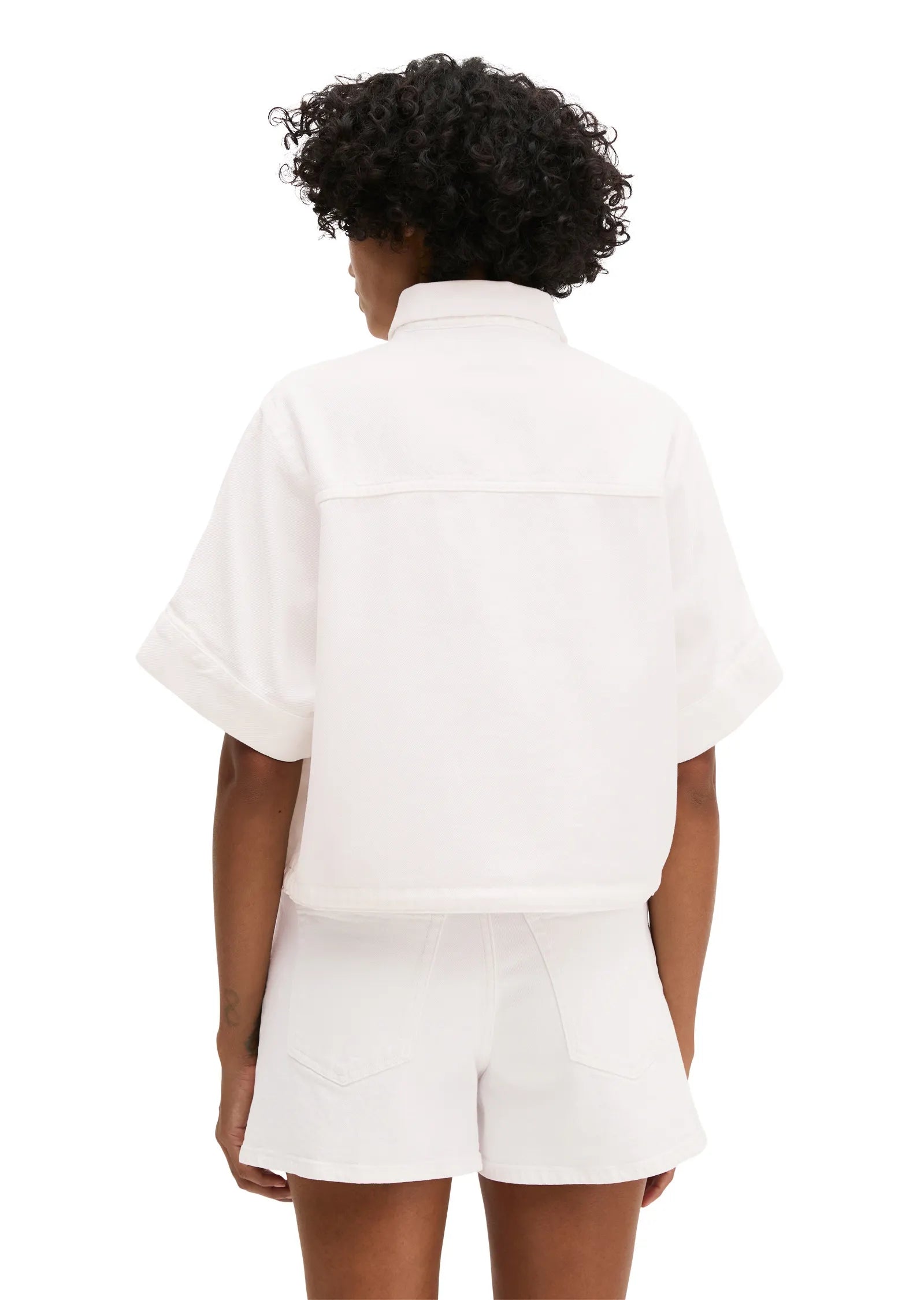 Jeansbluse aus Baumwollmix