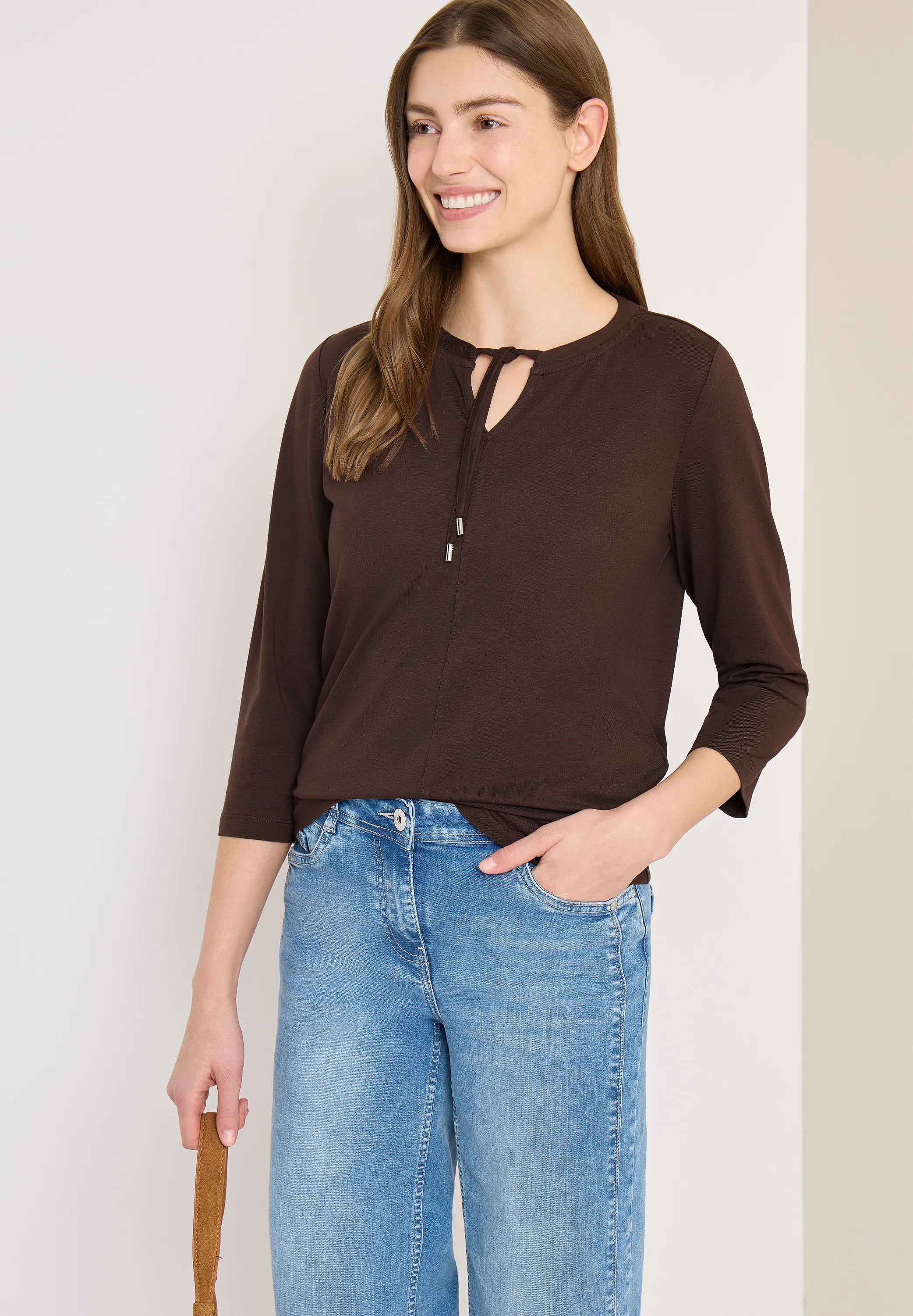 Langarmshirt Regular Fit aus Baumwollmix