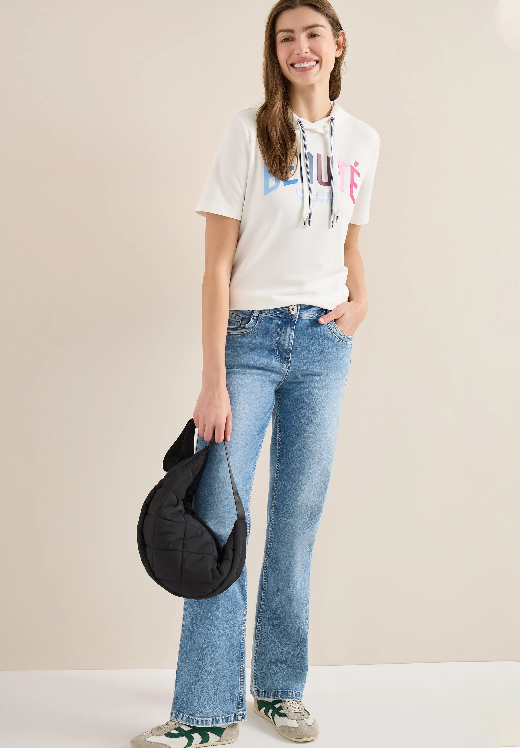 T-Shirt Regular Fit mit Kapuze