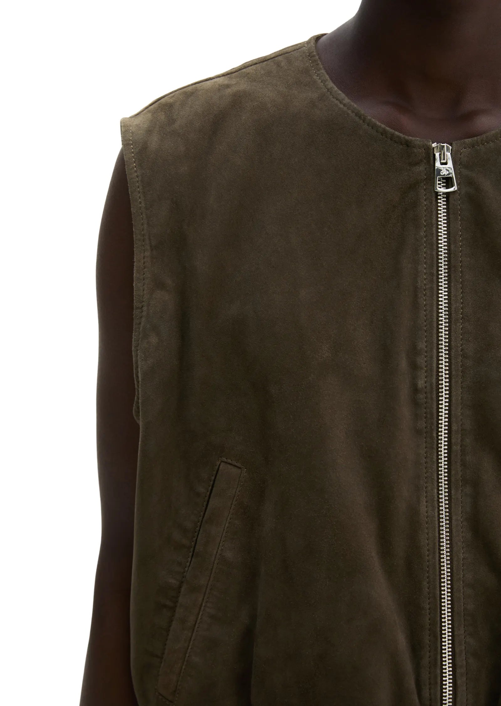 Lederweste Regular Fit