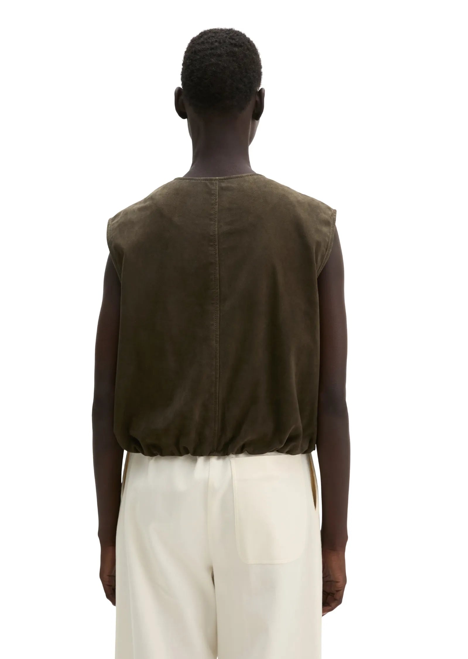 Lederweste Regular Fit