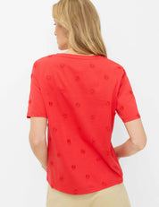Shirt CIRA S mit Blumenstickerei