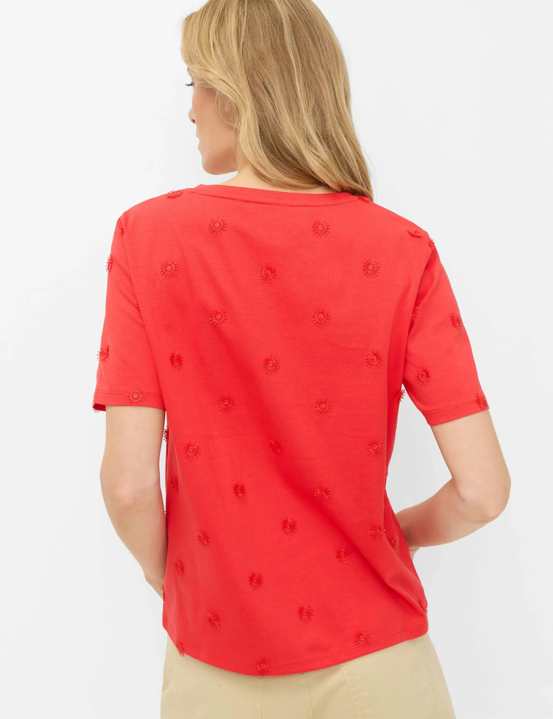 Shirt CIRA S mit Blumenstickerei