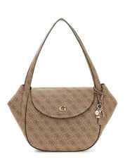 Schultertasche mit Logoprint