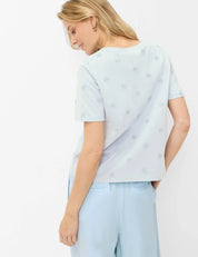 Shirt CIRA S mit Blumensickerei