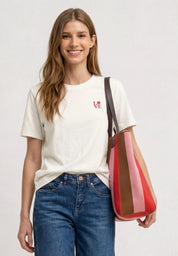 T-Shirt aus Baumwollmix