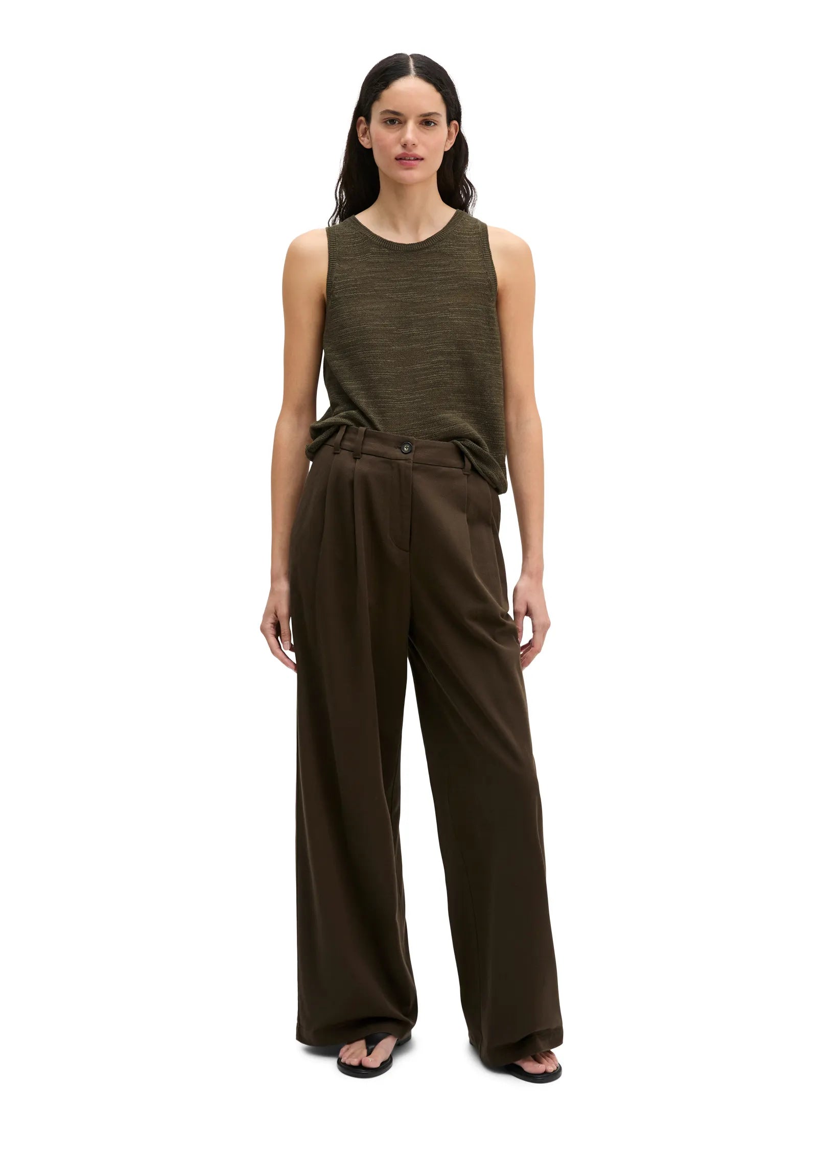 Bundfaltenhose Wide Leg