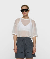 Mesh-T-Shirt transparent