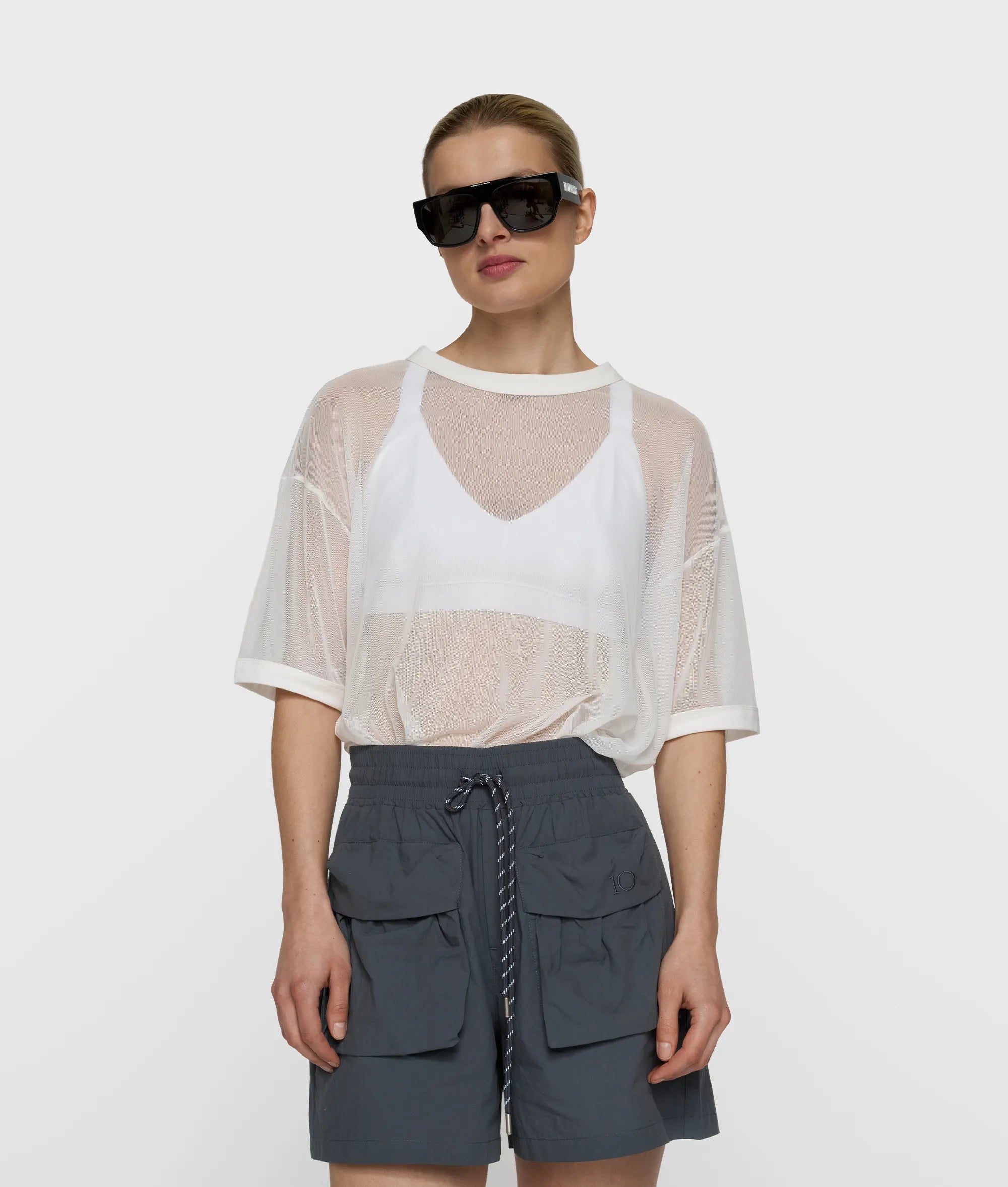 Mesh-T-Shirt transparent