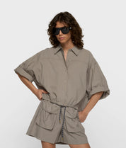 Bluse oversized aus Baumwolle