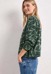Blouson mit Zipper und Print