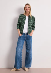 Blouson mit Zipper und Print