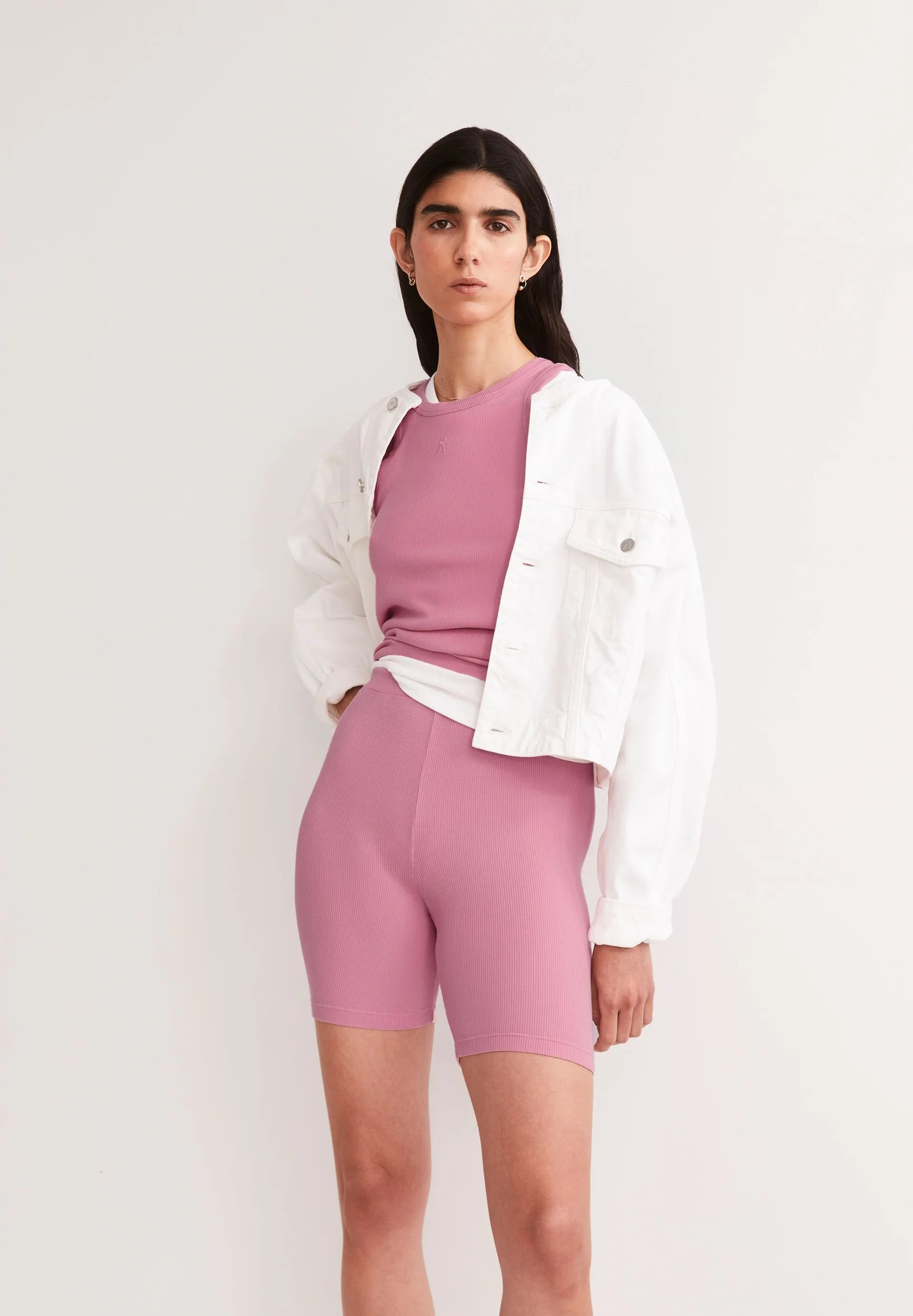 Shorts aus Rippstrick