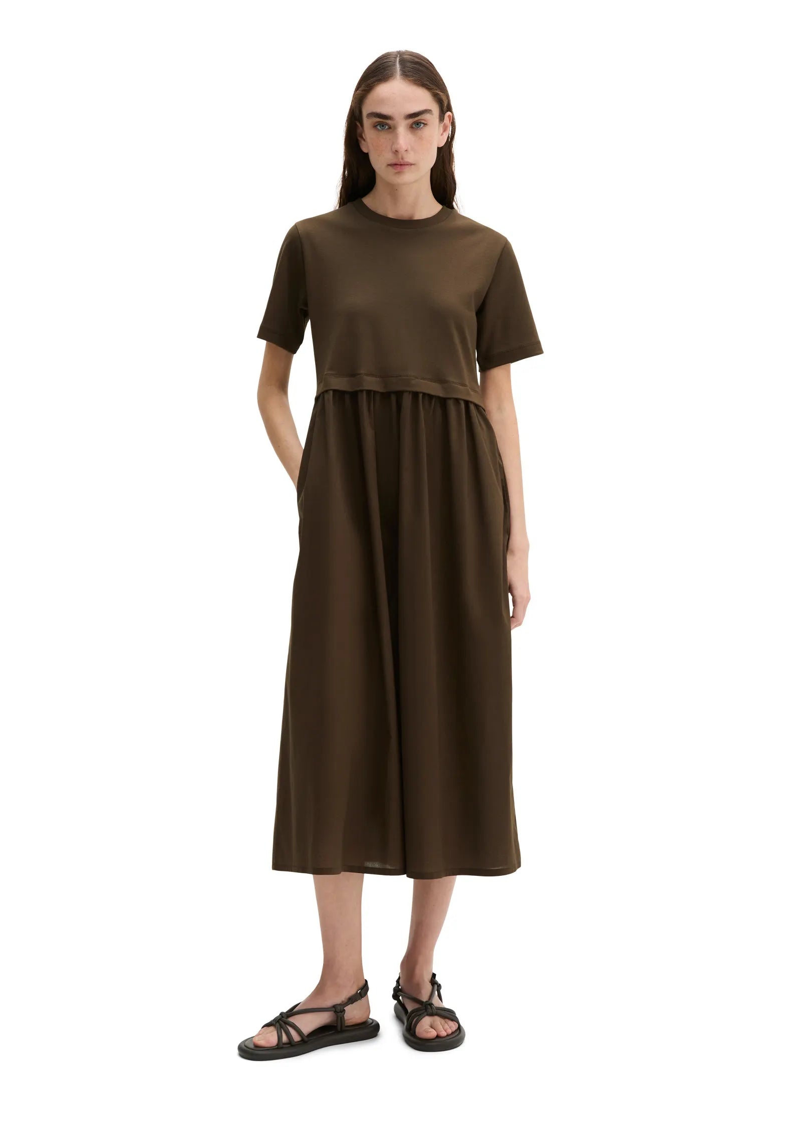 T-Shirt-Kleid Midi aus Baumwolle