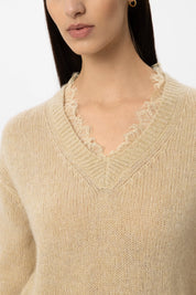 Strickpullover mit V-Ausschnitt