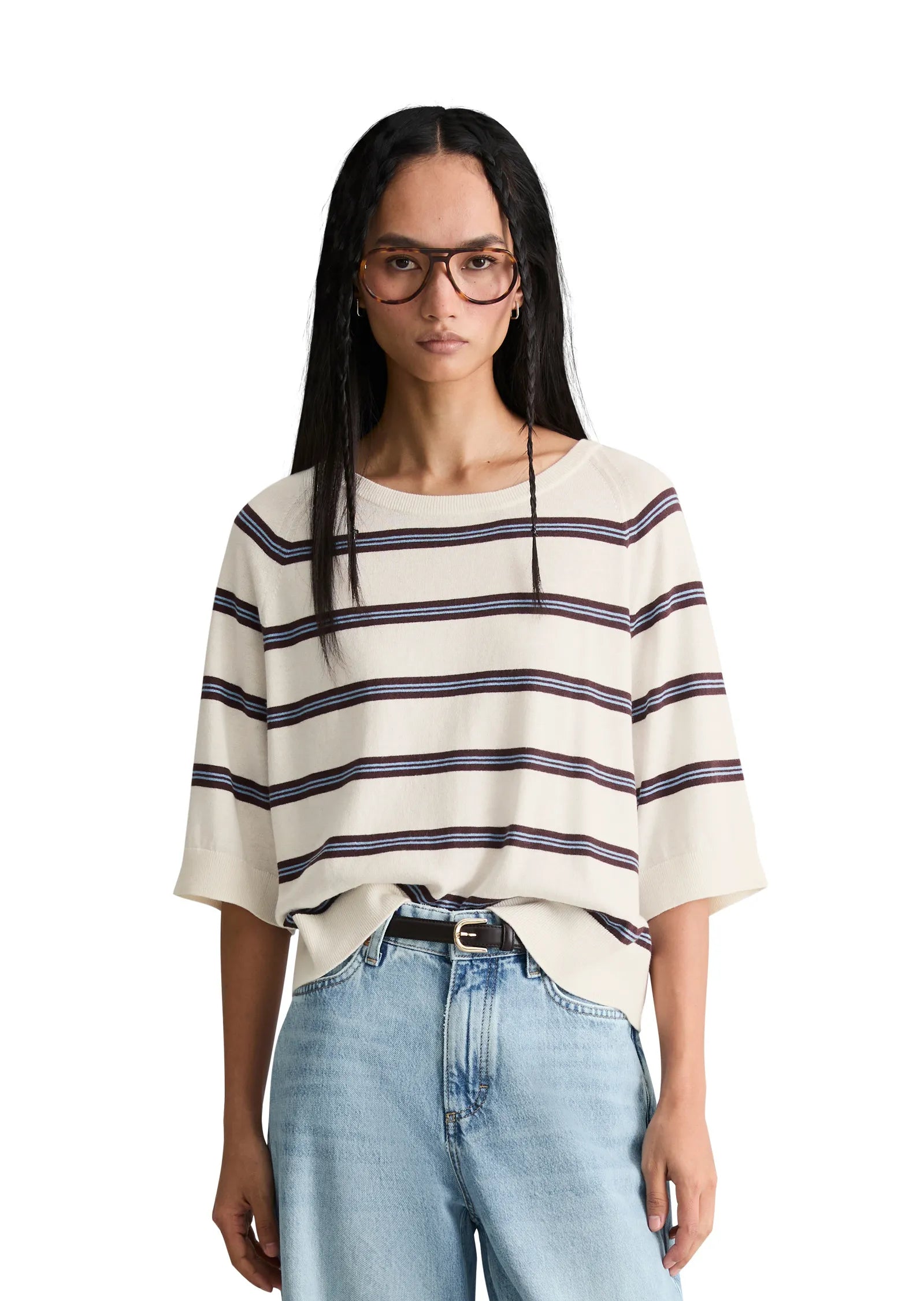 Kurzarm-Pullover Relaxed Fit