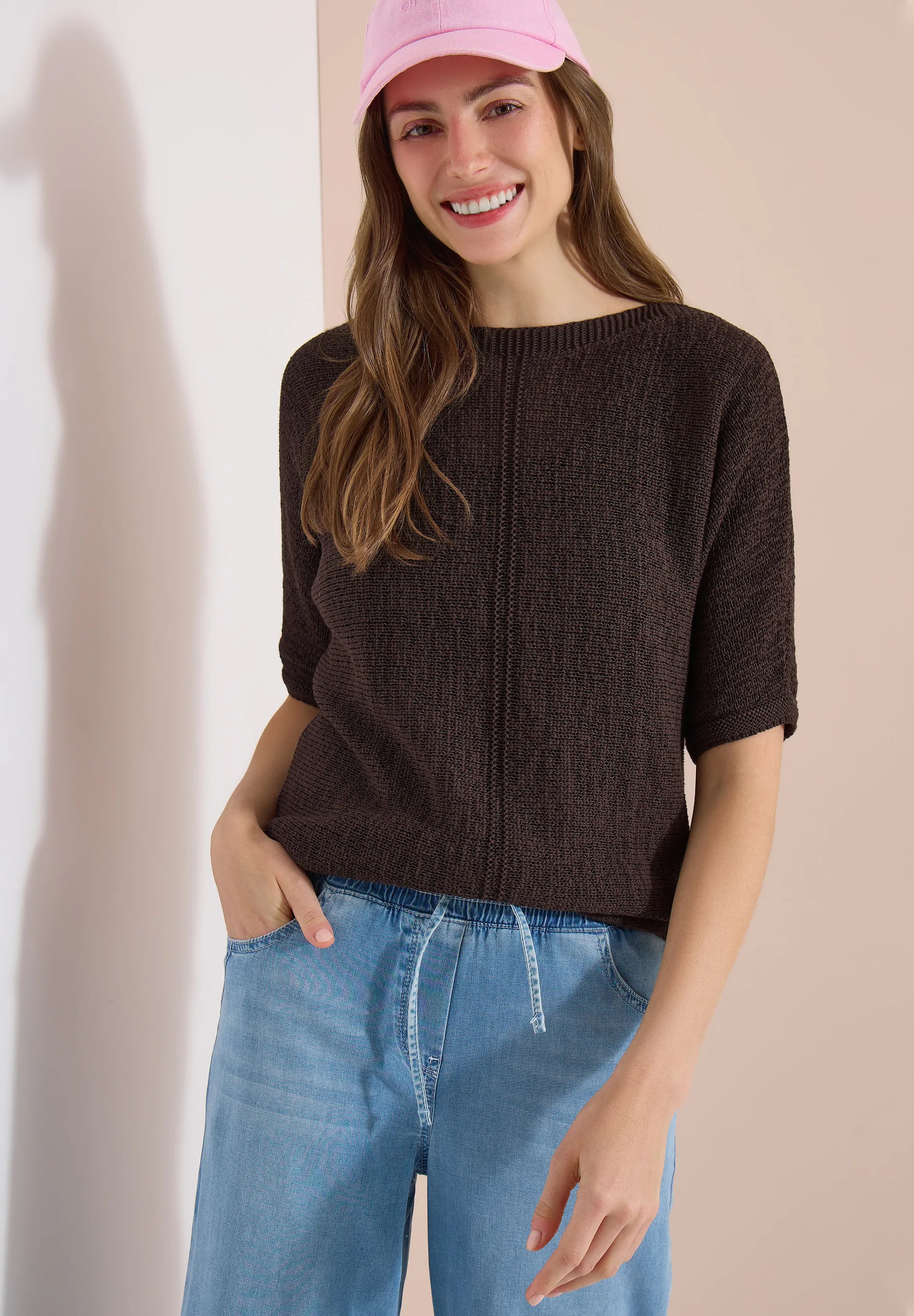 Dolman-Pullover aus Baumwollmix