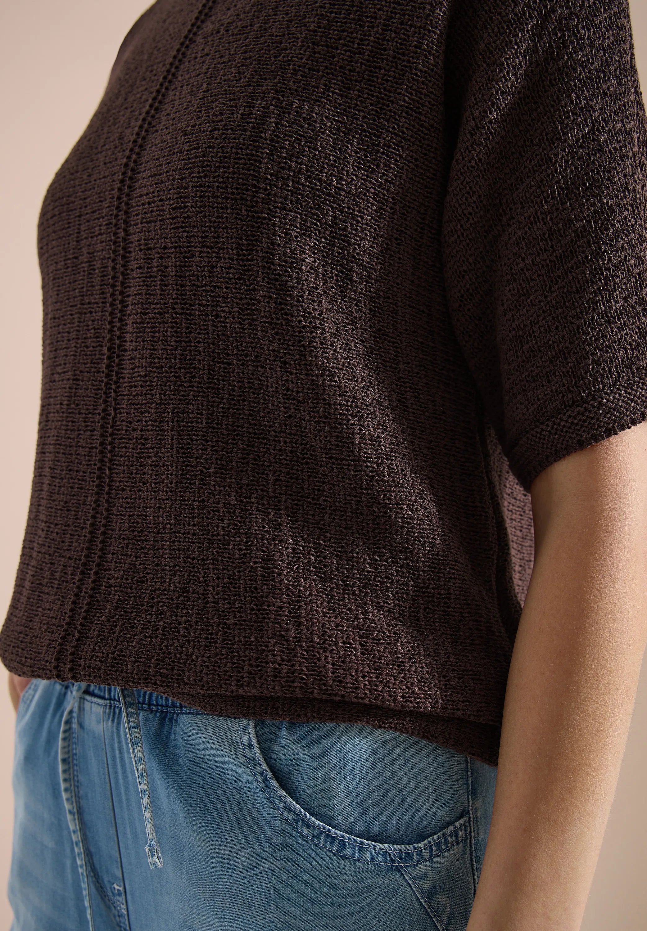 Dolman-Pullover aus Baumwollmix