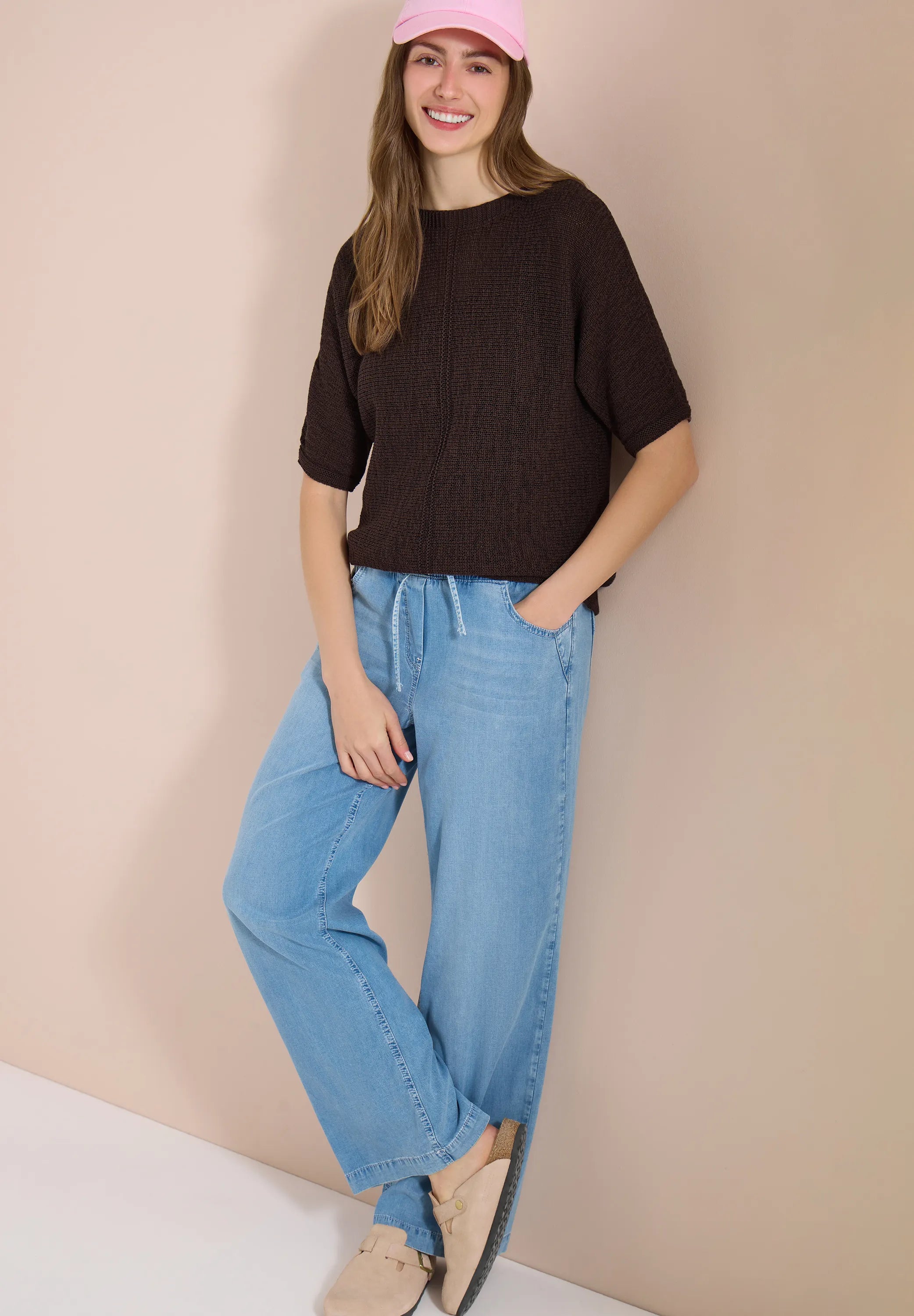Dolman-Pullover aus Baumwollmix