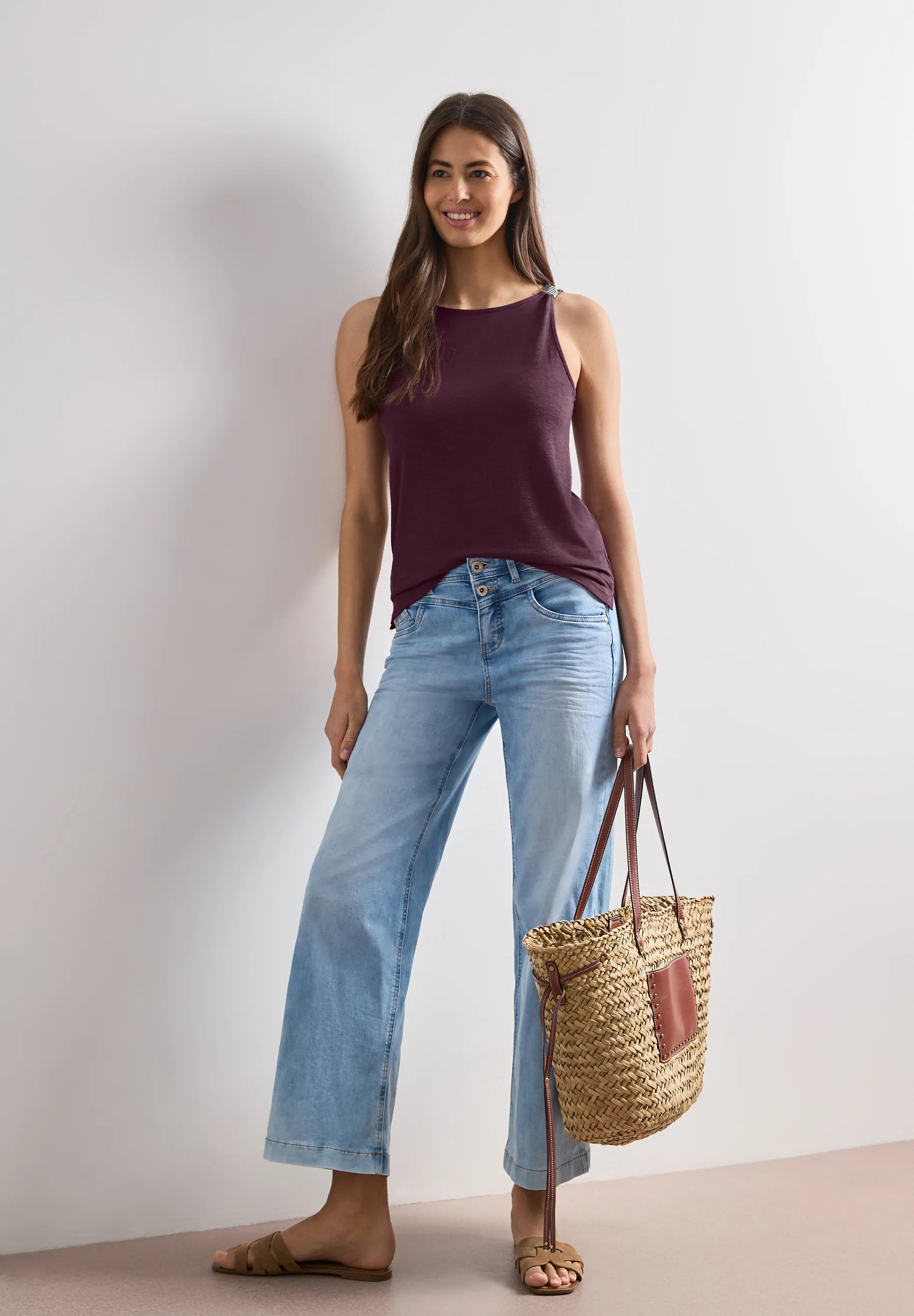 Top Regular Fit aus Viskose