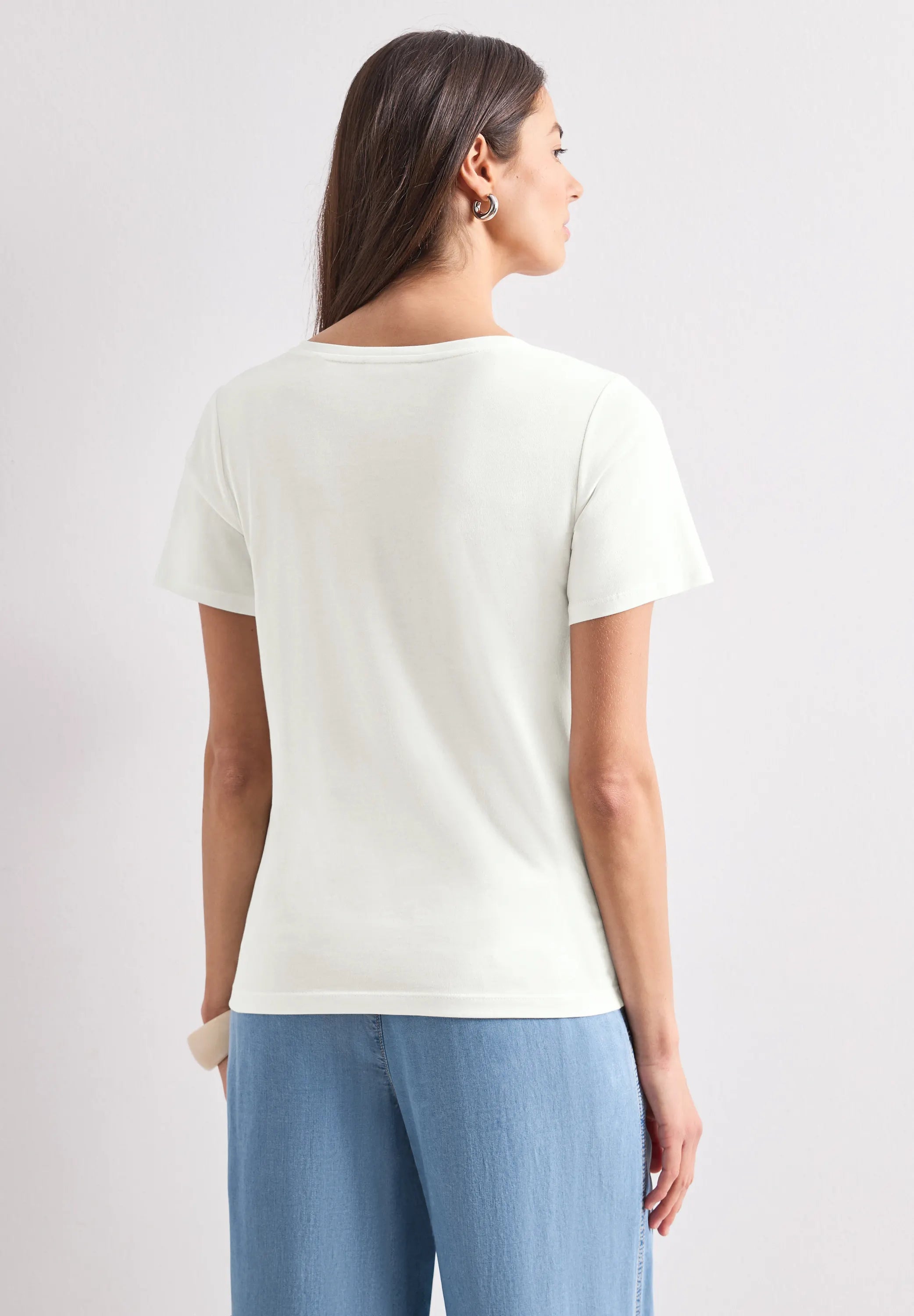 T-Shirt aus Modal-, Baumwollmix