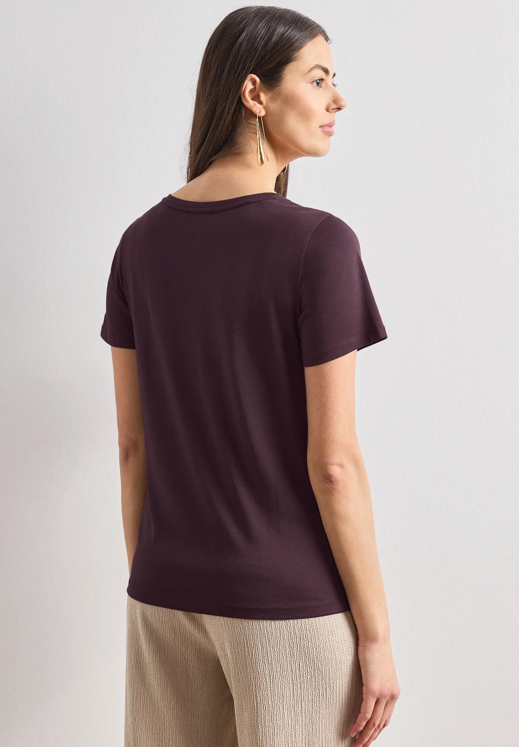 T-Shirt aus Modal-, Baumwollmix