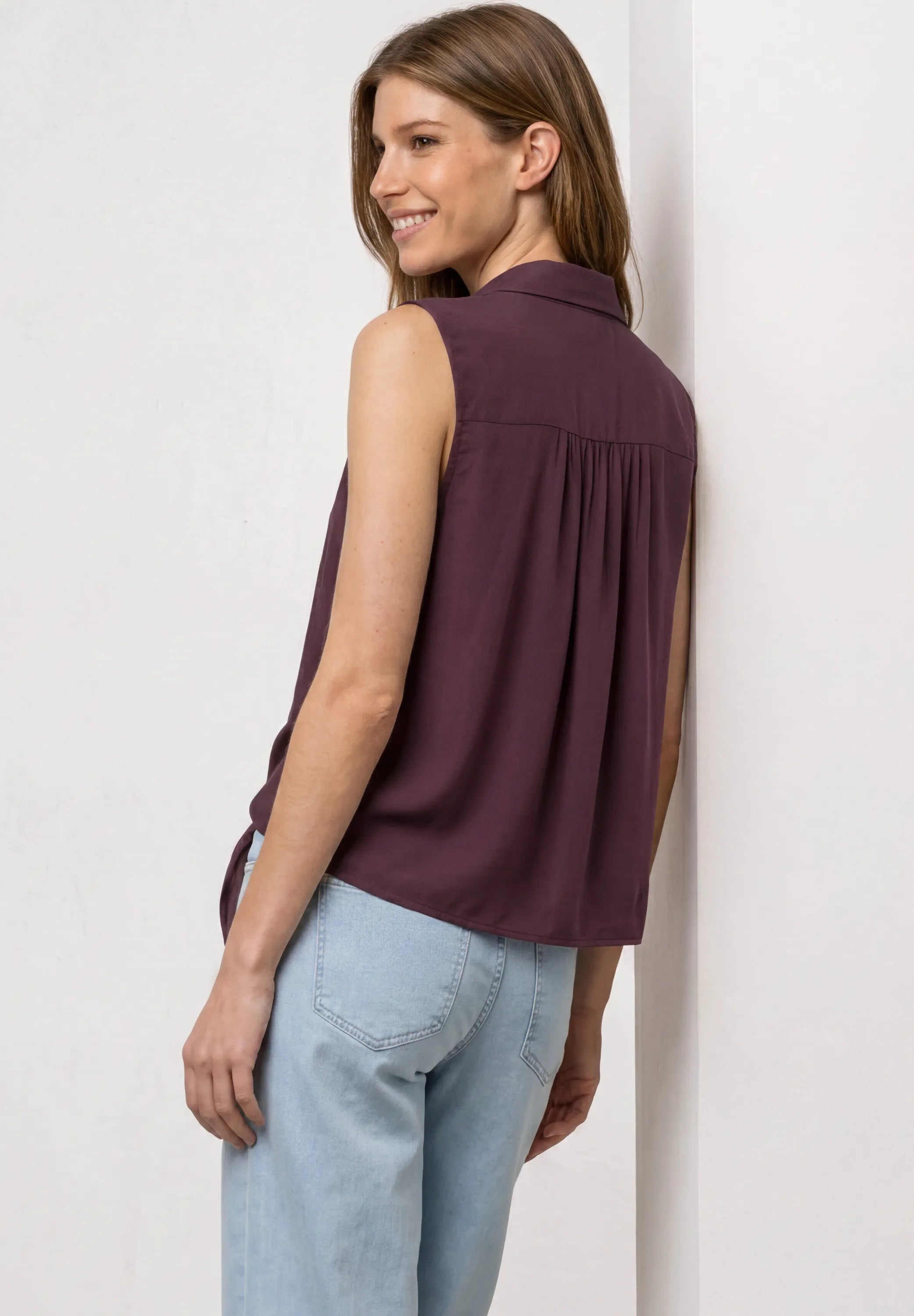 Blusentop Regular Fit mit Knoten