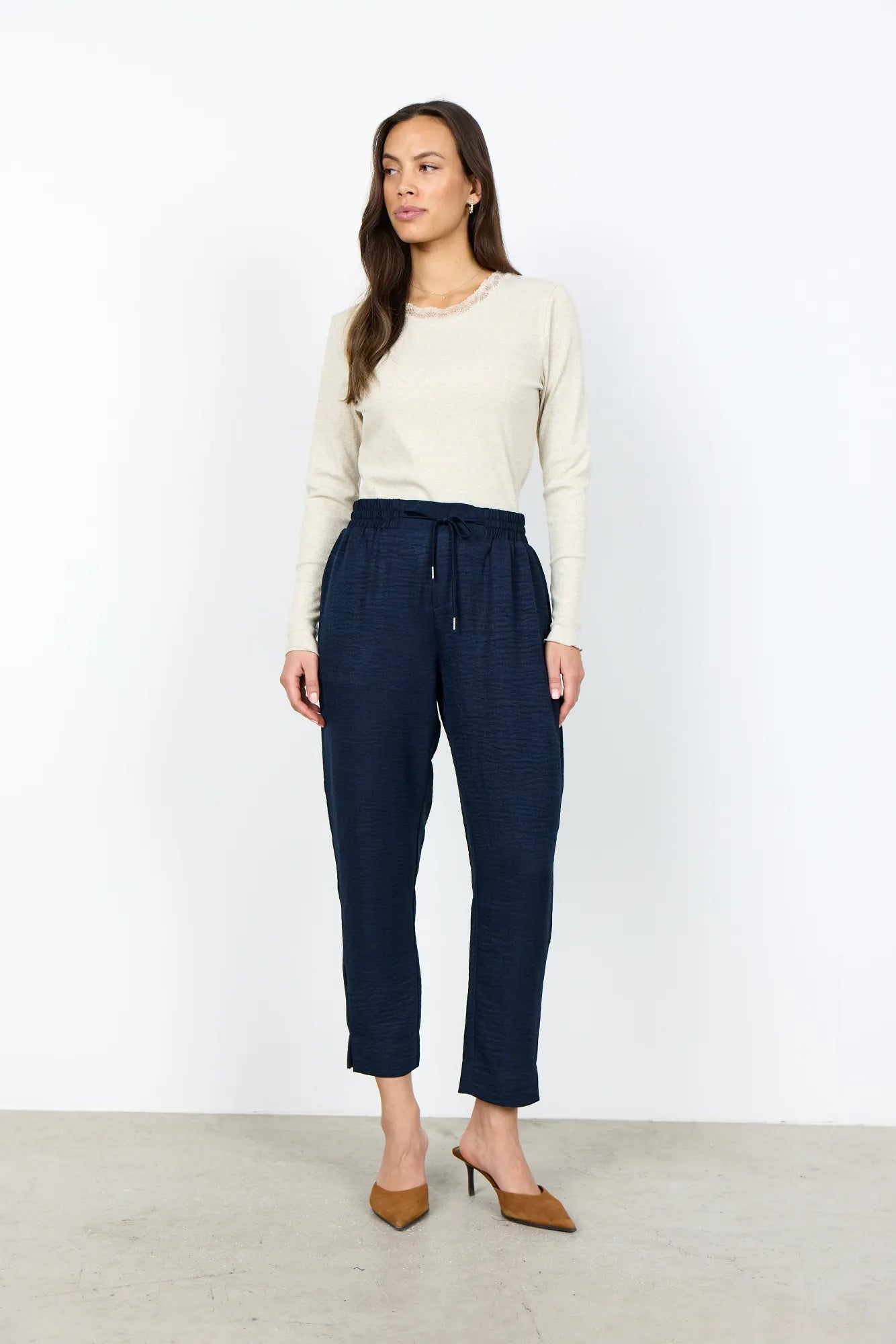 Ripp-Langarmshirt aus Baumwollmix