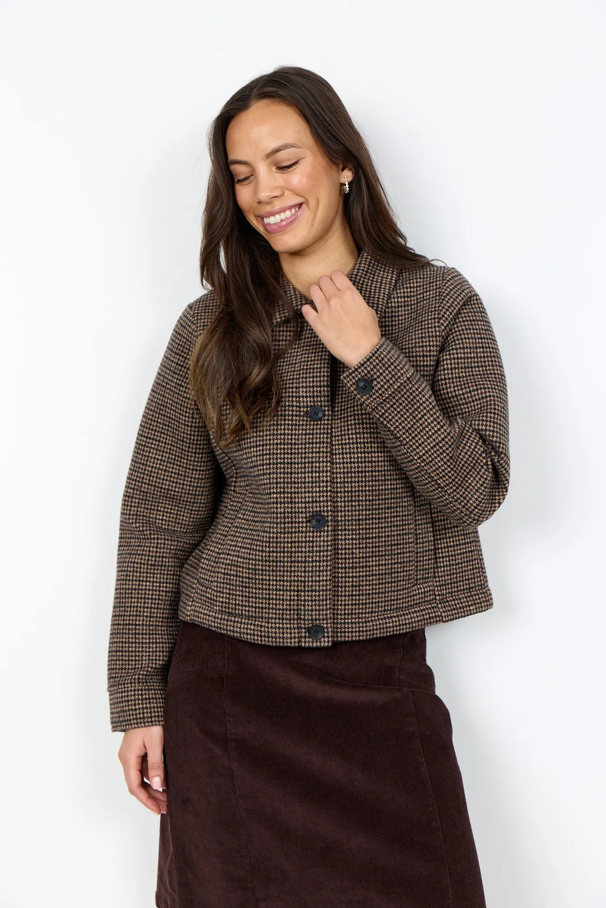 Jacke HASTI mit Hahnentrittmuster