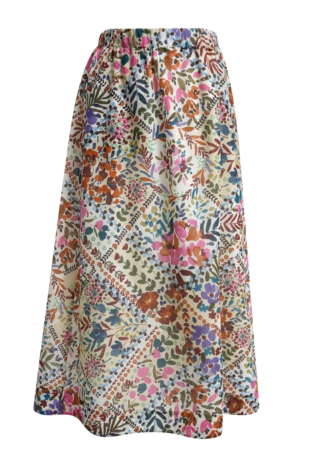 A-Linienrock Maxi aus Baumwolle