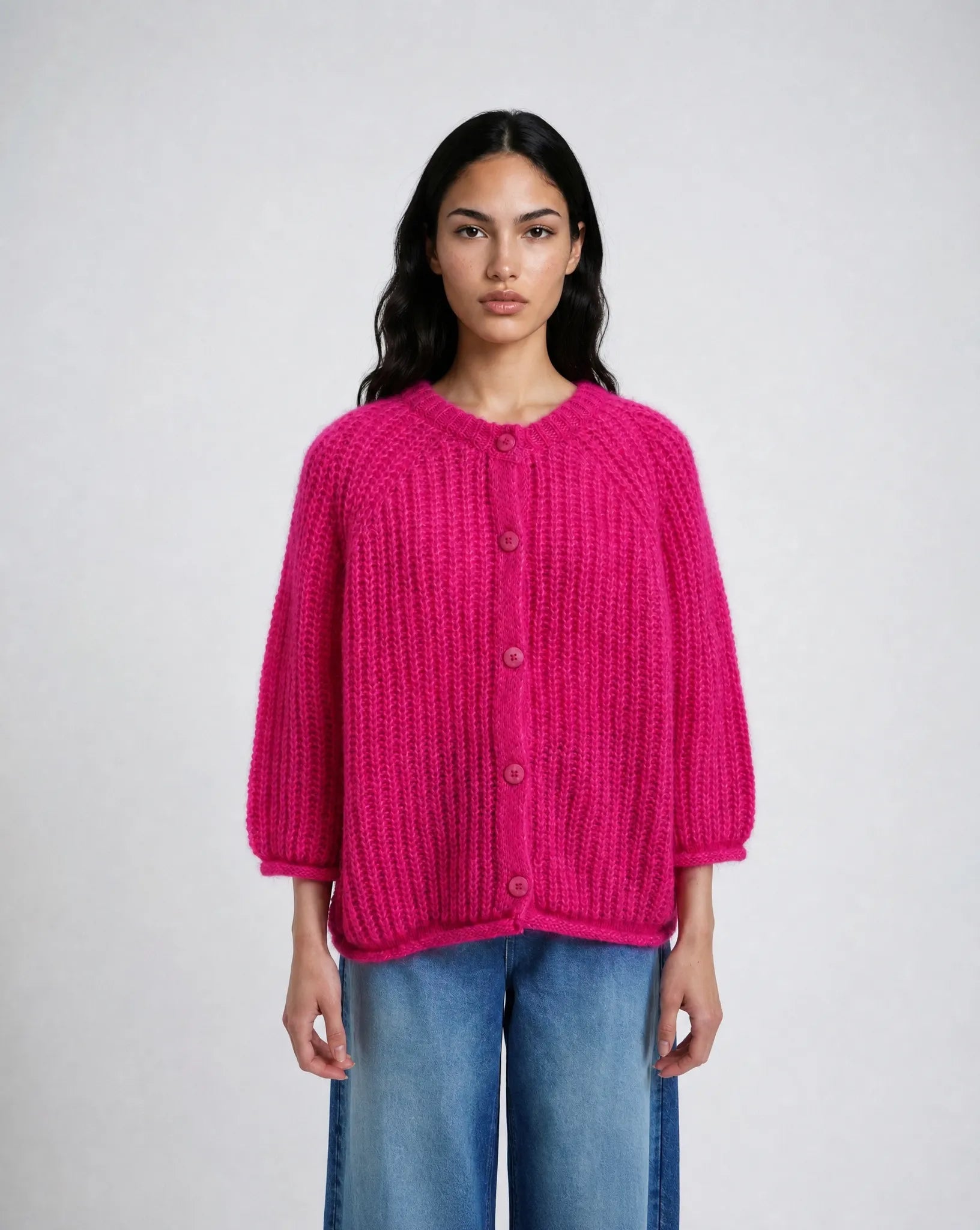 Strick-Cardigan aus Wollmix