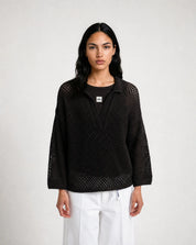 Häkelpullover aus Baumwollmix