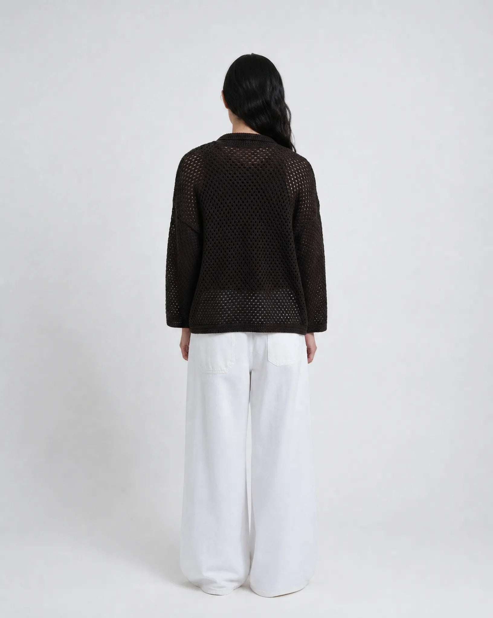 Häkelpullover aus Baumwollmix