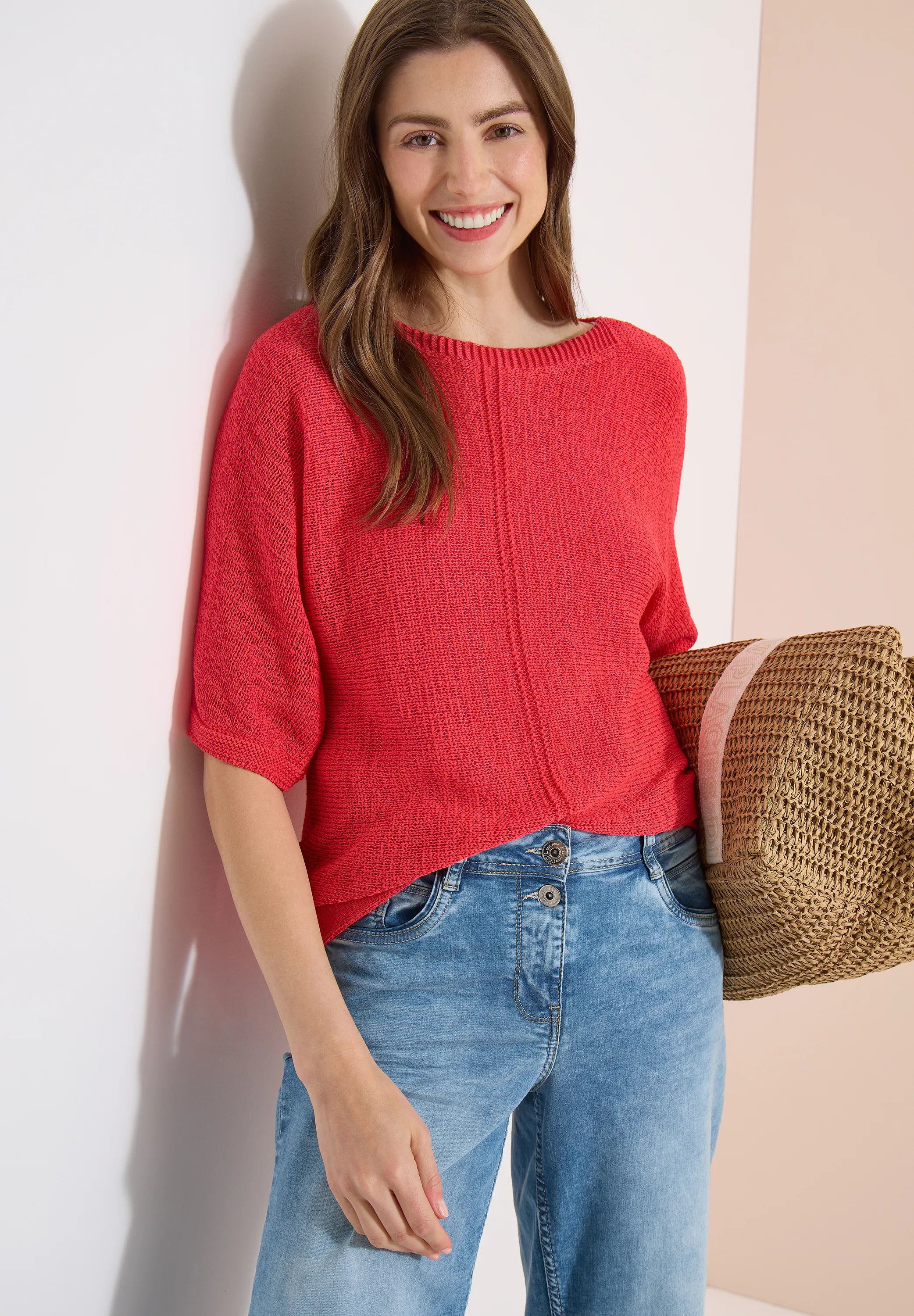 Dolman-Pullover aus Baumwollmix