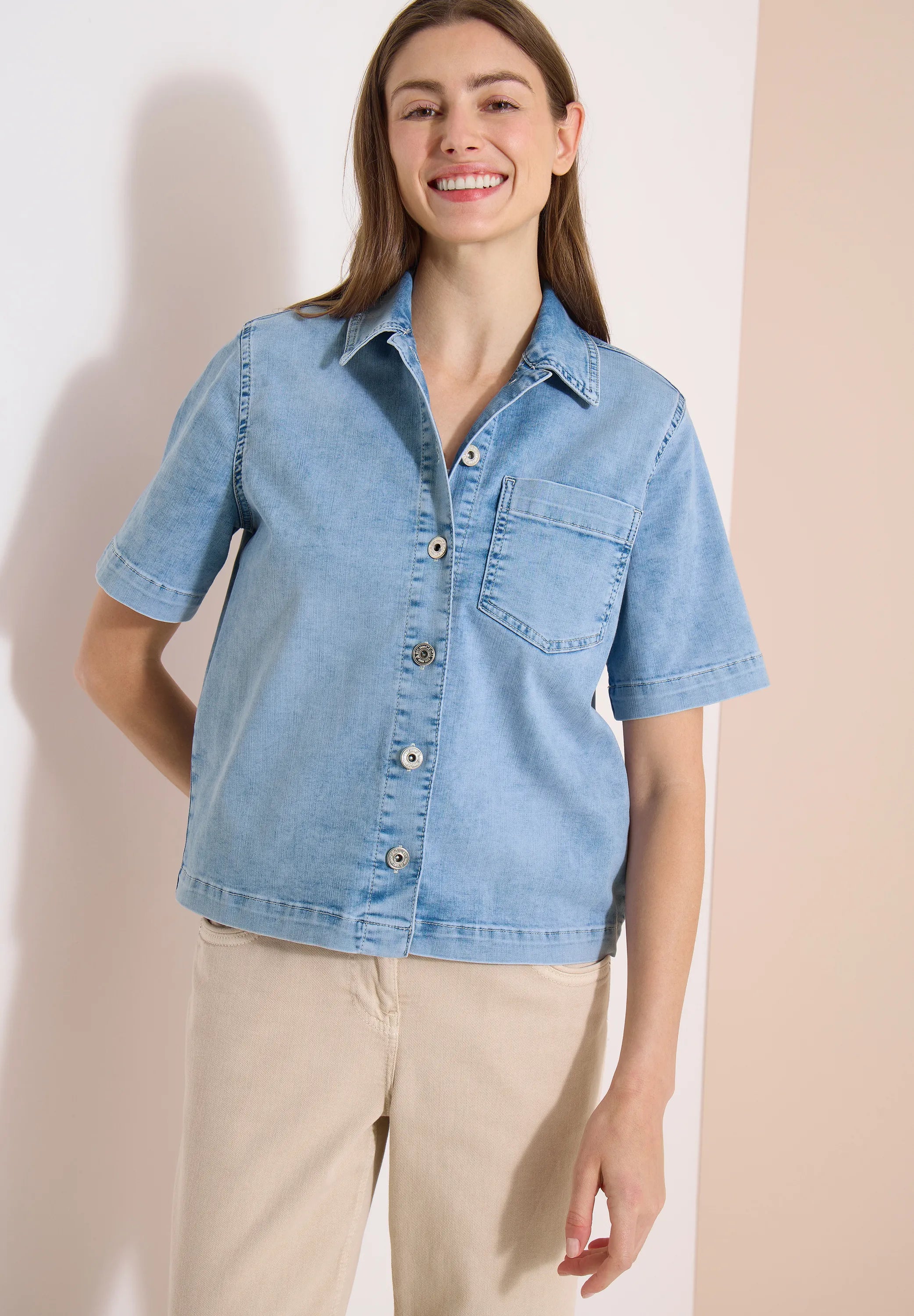 Overshirt aus Baumwollmix