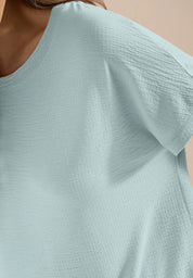 T-Shirt aus strukturiertem Viskosemix