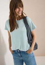 T-Shirt aus strukturiertem Viskosemix
