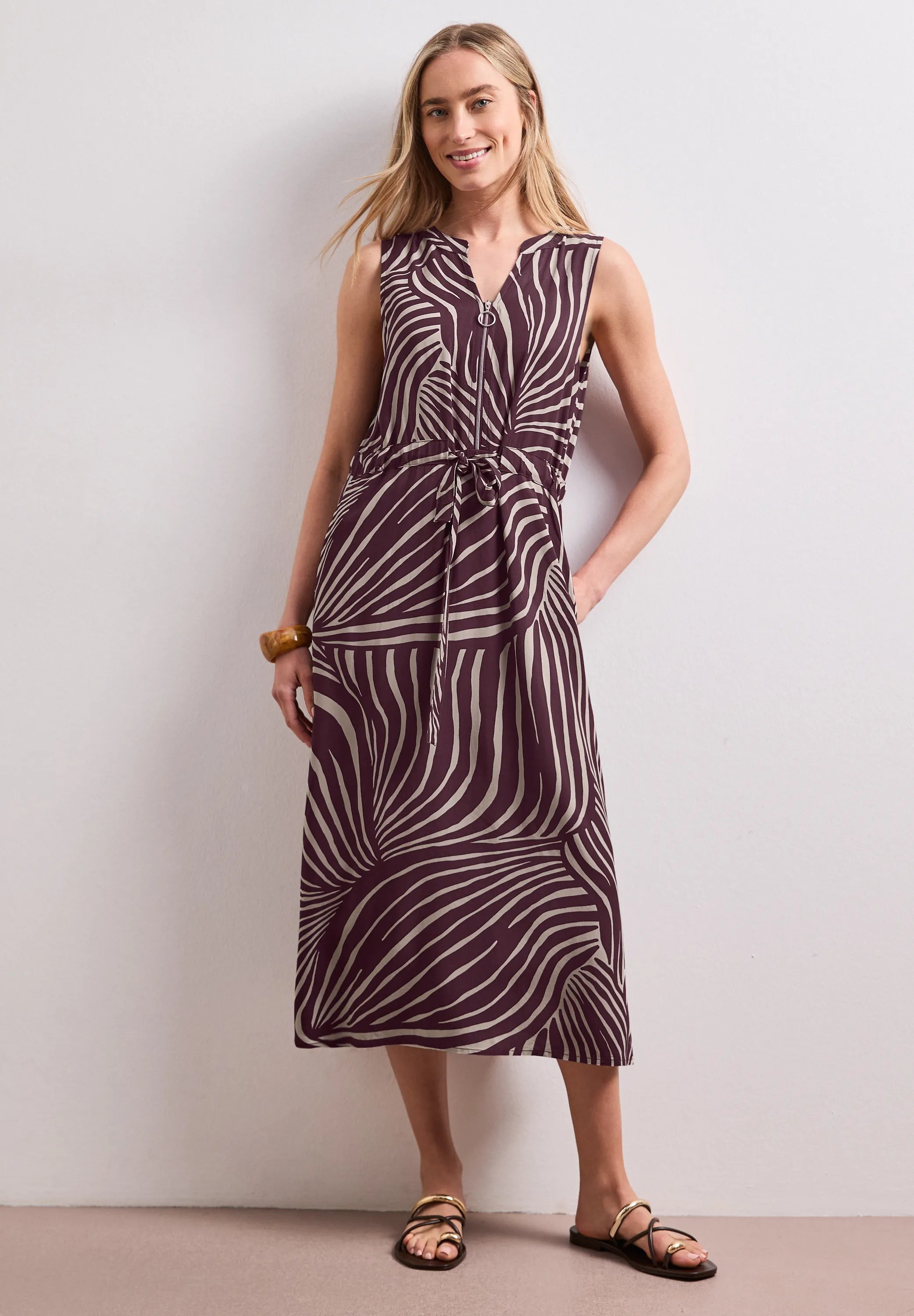 Freizeitkleid Midi mit Zipper