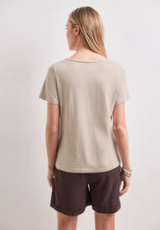 T-Shirt aus Modal-, Baumwollmix