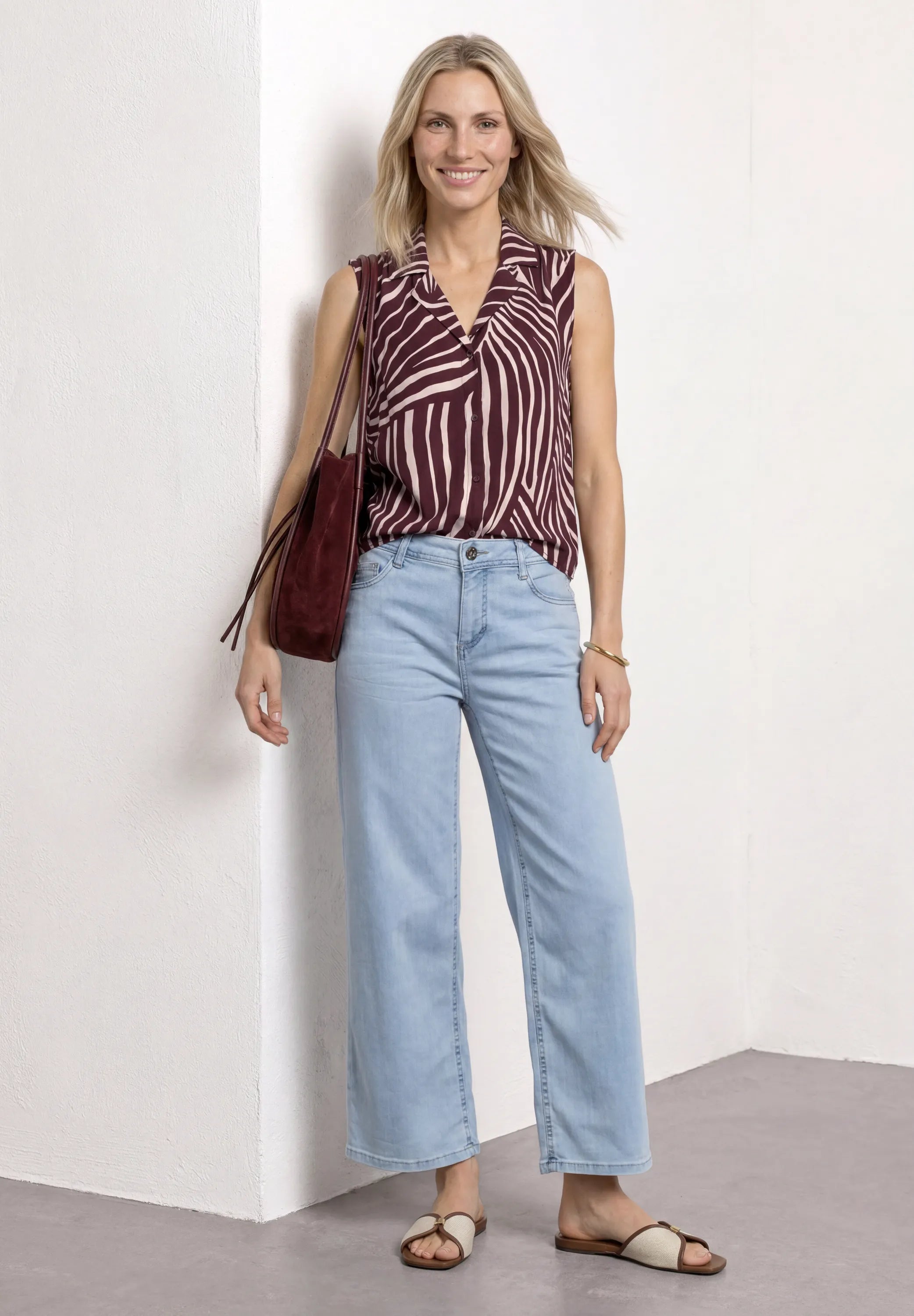 Blusentop Regular Fit mit Knoten