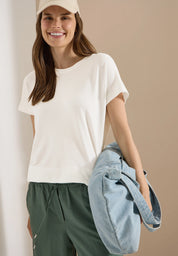 T-Shirt aus strukturiertem Viskosemix