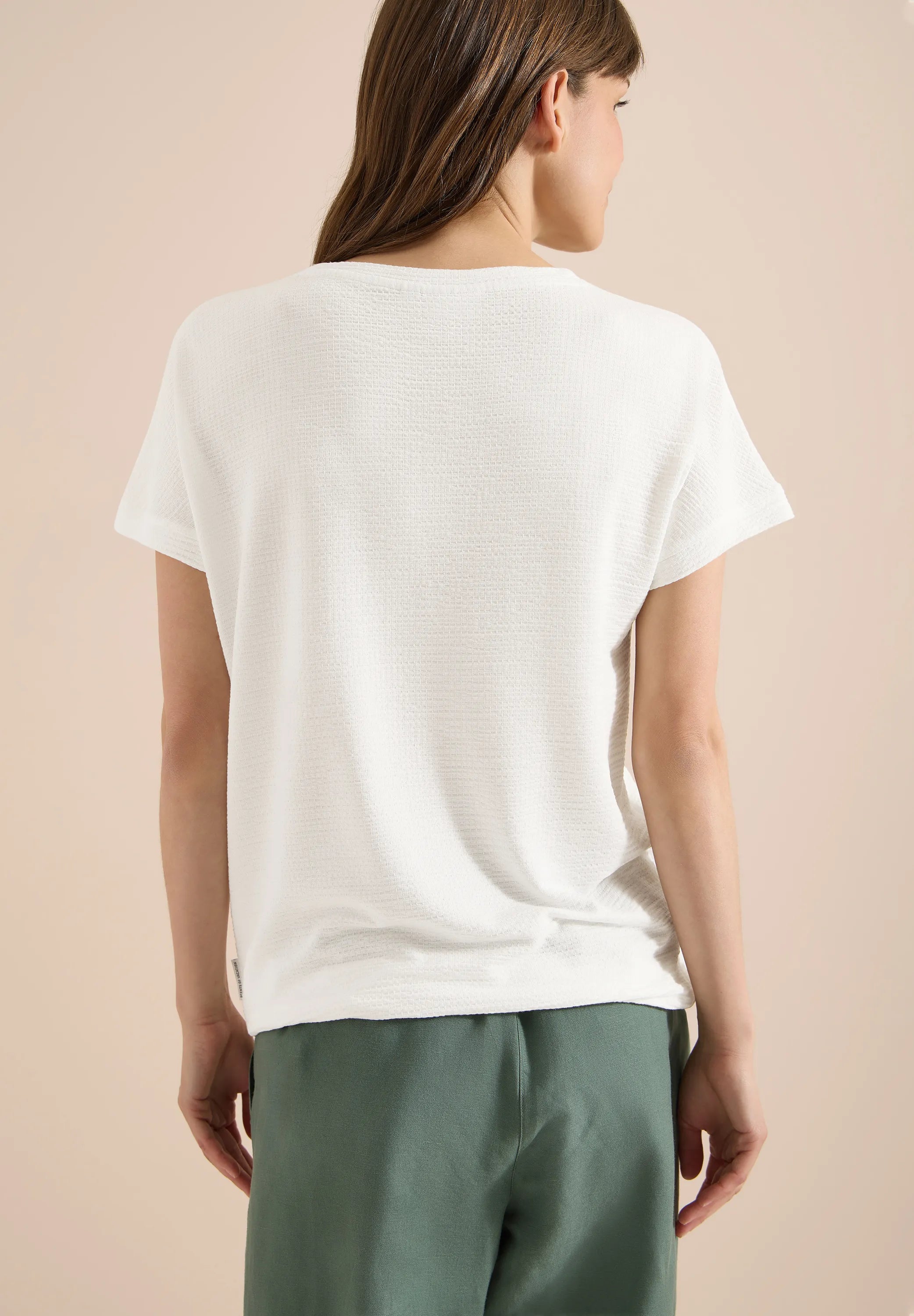T-Shirt aus strukturiertem Viskosemix