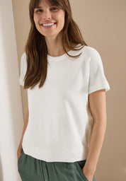 T-Shirt aus strukturiertem Viskosemix